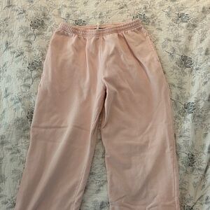 Brandy Melville Pink Open Leg Sweatpants